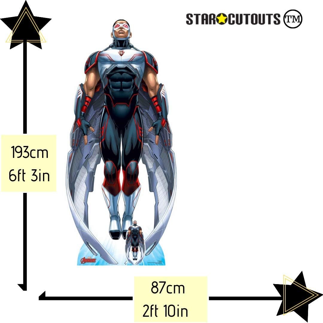 STAR CUTOUTS SC1604 Ltd Falcon Sam Wilson Inspiraton Lifesize Cardboard Cutout Perfect for Marvel Fans Collectors and Events Height 193cm Width 87cm - Image 3