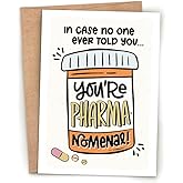 m&h invites Funny Pharmacy Card – You’re Pharma-Nomenal Medicine Humor for Pharmacist, Pharmacy Tech, Student, Doctor, Nurse – Birthday, Thank You, Appreciation For Healthcare Greeting Card