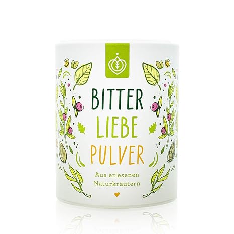 BitterLiebe Pulver | Bitterstoffe ohne Alkohol | Bitterstoffe Pulver aus 7 erlesenen Bitterkräutern | Hildegard von Bingen | 