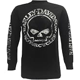 Harley-Davidson Men's Shirt, Hand Made Willie G Skull Long Sleeve 30294032