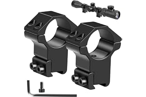 LONSEL 1'' Dovetail Scope Rings, 2 Pack High Profile or Medium Profile 1 Inch Scope Mount Rings for 11mm Dovetail Rails