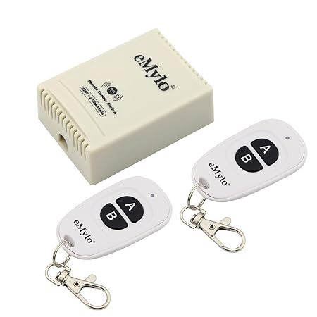 eMylo 220V-230V-240V 1000 W 2-Kanal Wireless Relais Fernbedienung Schalter Empfänger mit Sender