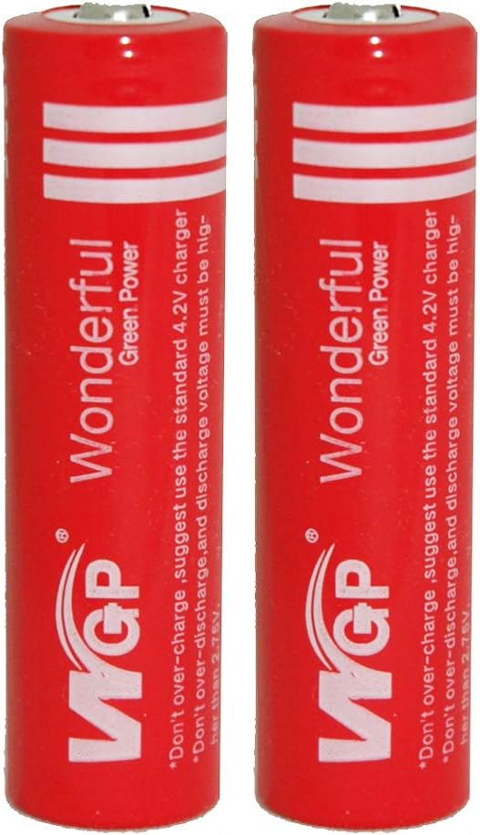2pcs 3.7V 4200 mah WGP Button Top Rechargeable Battery for LED Flashlight Bike Bicycle Headlamp Electric Tools