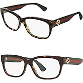 Gucci GG0278O Designer Fashion Eyeglasses Stylish Wide Rectangular Frame Eyewear with Luxury eSHADES Kit - Embrace Sophistication and Elegance