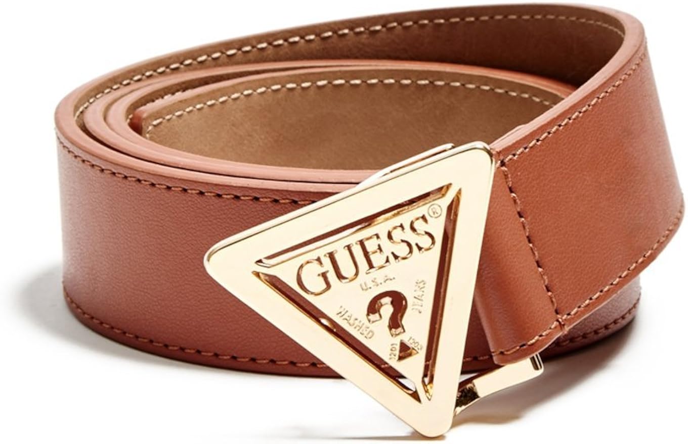 GUESS Women's Triangle Buckle Belt at Amazon Women’s Clothing store