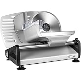 OSTBA Electric Meat Slicer with 7.5&rdquo; Stainless Steel Blades, 150W | Deli Food Slicer with Child Lock Protection, Food Carriage, 0-15mm Adjustable Thickness for Meat, Cheese, Bread