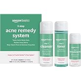 Amazon Basics 3-Step Acne Remedy System with Cleanser, Toner and Treatment, 10 Fluid Ounces, 1-Pack
