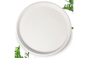 EPFamily Plant Pot Saucer 10 Inch - Ceramic Plant Saucer for Outdoors, Plant Drip Tray for Indoors, Large Plant Water Catcher Tray, Round Flower Pot Saucer, Plant Dish, White