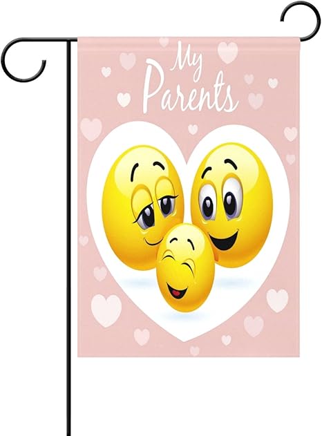 Wozo Happy Family Emoji Garden Flag Emoticon Smiley 28 X 40 Polyester Outdoor Flag Home Party Amazon Co Uk Garden Outdoors
