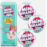 Zuru Mini Minis Refrigerator + 3 Capsules, Fill The Fridge Set, Mini Brands | 60+ to Collect, Surprise Unboxing, Ages 8+, Mini Fridge Theme, 5 Minis Included