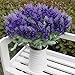 Broadfashion 1x 10 Heads Artificial Lavender Silk Flower for Bouquets Wedding Home Party Decor (Dark Purple)