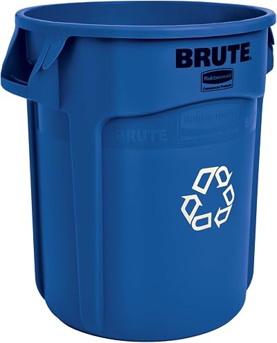 Rubbermaid Commercial Vented Brute Round 76 Litre Container Blue FG262073BLUE
