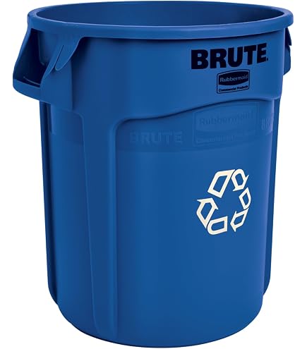 Hyper Tough 32 Gallon Heavy Duty Plastic Garbage Can With Lid – Indoor/Outdoor