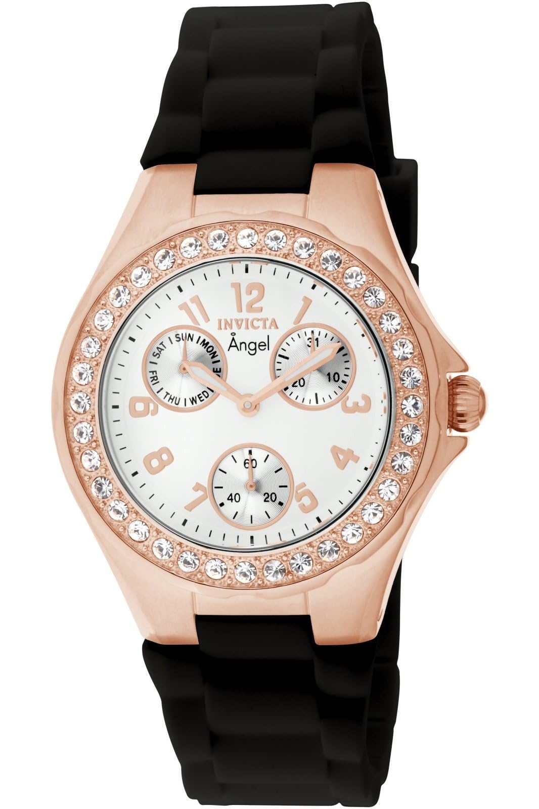 Invicta Angel 1645 Women's Watch - Waterproof - Analogue - Quartz Movement - stainless steel with white dial - 38mm