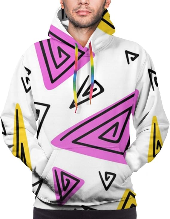 Amazon Co Jp 明るい色の三角形 パーカー メンズ トレーナーパーカー おしゃれ フーディ スウェットパーカー 長袖 フード付き ポケット付き プルオーバー カジュアル ライト パーカー 服 ファッション小物