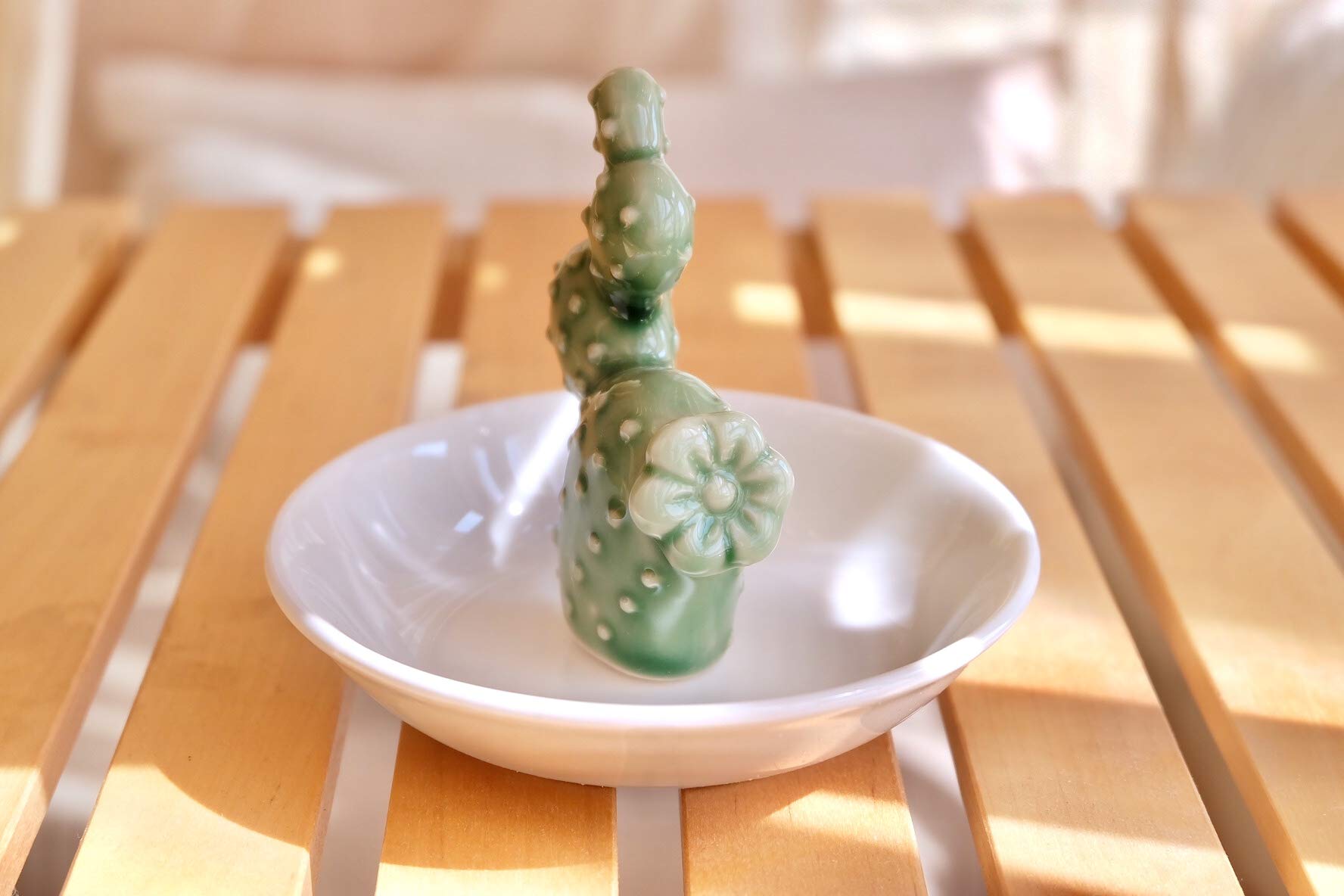 PUDDING CABIN Cactus Christmas Gifts for Women Cactus Ring Holder Dish Birthday Gifts for Women Girls Friends, Cactus Decor for Bathroom Nighstand, Wedding Valentine's Day Xmas Gifts Mothers Day Gifs
