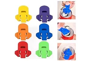 Colorful Can Opener Set, 6-Pack for Soda, Beer, Coke | Plastic Tab Can Openers | Beverage Barricade for Picnic BBQ. by ENBRWA
