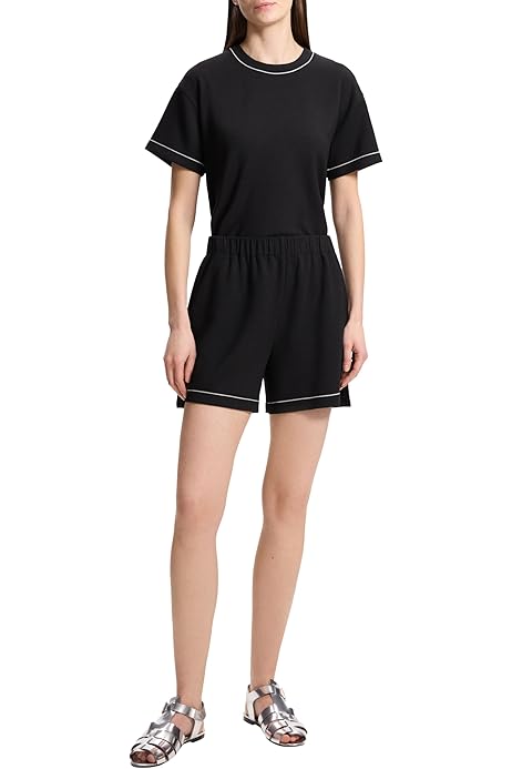 Theory Women's Regular Pull On Shorts Stitched, Black