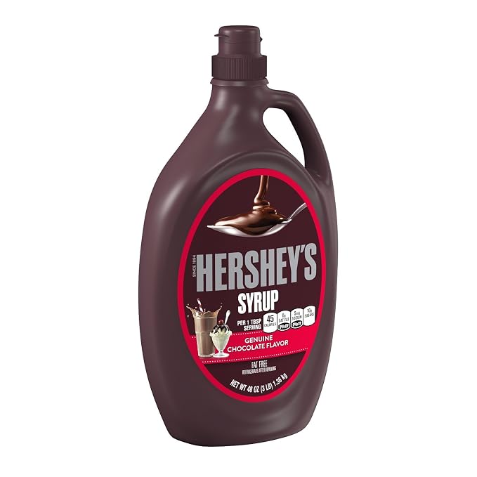 Hershey's syrup corn syrup, sugar, Water cocoa, potassium sorbate, a preservative, salt, mono- & diglycerides from vegetable o (034000000470)