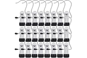 ZDZBLX 24PCS Stainless Steel Hanging Clips Boot Hanger Hold Clips Hats Organizer Closet Organizer Hangers Travel Home Portabl