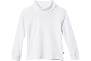 CITY THREADS Made in USA Turtleneck 100% Cotton for Boys and Girls in Basic Colors for Kids School Base Layering