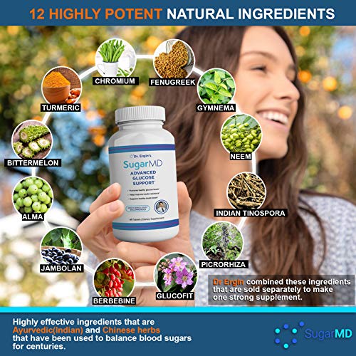 Dr. Ergin's SugarMD Advanced Glucose Support Supplement, 100 Natural