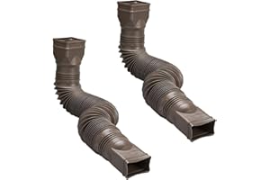 AMERIMAX WholesalePlumbing Supply 2-Pack Brown Flexible Downspout Extension Gutter Connector Rainwater Drainage,FD-85019-2PK