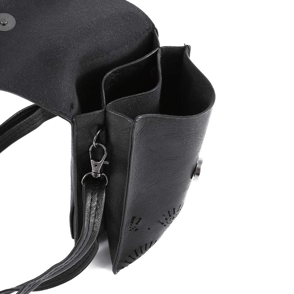 TENXITER Women Hollow Texture Small Crossbody Bags Cell Phone Purse Wallet for Girl (Black)