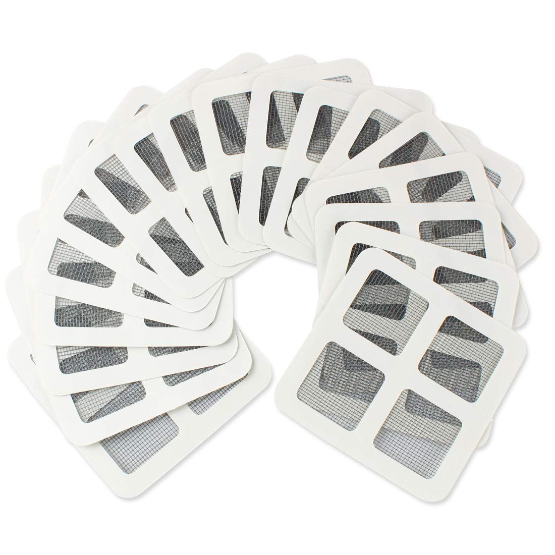 Larcele 18 Pieces Window Screen Repair Patch Anti Mosquito Net Hole Sticker,10cm/3.93inch XBT-01