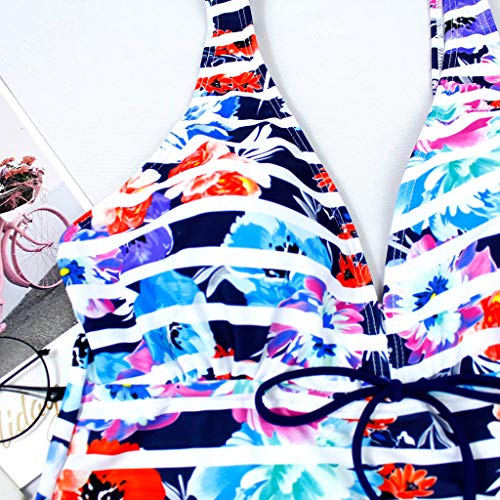 COOKI Women Swimsuit Floral Printed Tankini Top Bikini Swimwear Two Piece Bottoms Tankini Swimsuits Bathing Suits