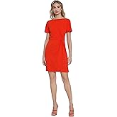Donna Morgan Womens Boat Neck Side Waist Twist Detail Mini Dress for Women, | Womens Dresses