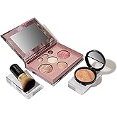 LAURA GELLER NEW YORK Baked Starter Kit - Full Coverage: Double Take Powder Foundation, Golden Medium + Best of the Best Face Palette + Retractable Angled Kabuki Brush