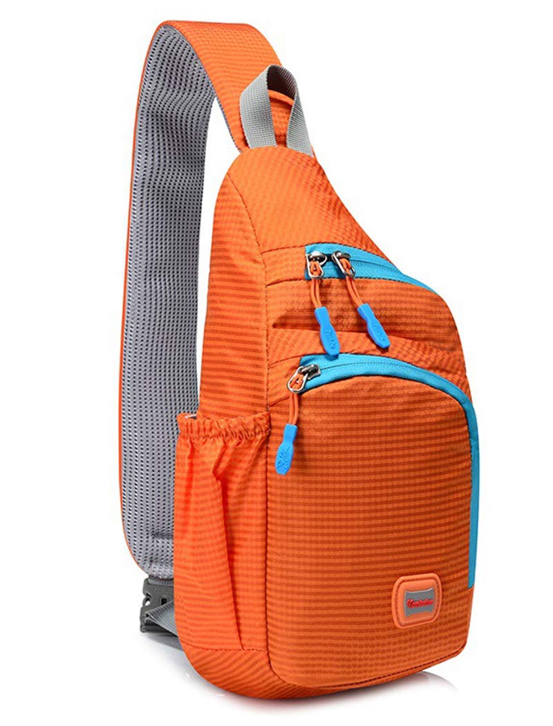 Gisdanchz Personal Pocket Bag for Men, One Strap Shoulder Crossbody Bag Lightweight Waterproof Sling Bag Water-proof Gym Sport Bags Small Rucksack Women Man Cross Body Personal Pocket Bag, Orange