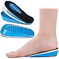 Svowin 3 Layers Adjustable Height Increase Insoles, Heel Lift Inserts for Leg Length Discrepancies and Achilles Tendonitis, Heel Cushion Cups for Heel Pain, Heel Spur, Men and Women (Small)