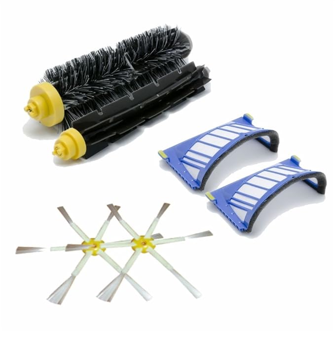 Kit Small Serie 600 Bürsten 6 Arme und Filter für iRobot Roomba Serie 600 601 602 603 604 605 606 607 608 609 610 611 612 613