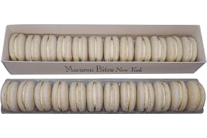 MACARON BITES Macarons Gift Box of 24 French Macarons - Vanilla