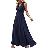 XEB Wedding Guest Dresses for Women 2025 V Neck Formal Dresses for Women Sleeveless Evening