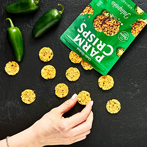 ParmCrisps Jalapeno Parmesan Cheese Crisps, 1.75oz (Pack of 6), Keto