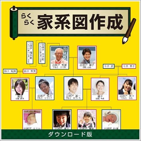 Amazon Co Jp らくらく家系図作成 Dl版 ダウンロード Pcソフト
