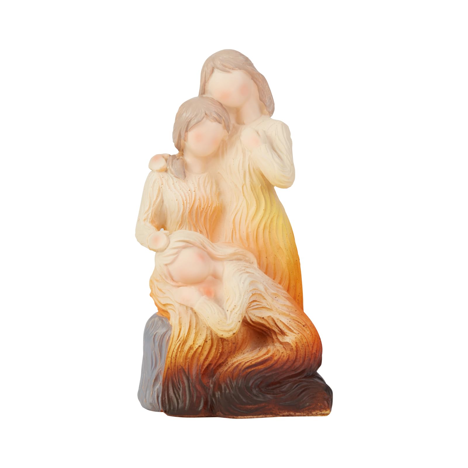 maozyiltle Resin Family Figurines, sz-bj Model, Father Son & Couple, Art Deco Style, Home Decor, 5.51in x 2.75in x 2.75in, Painted, Multiple Occasions