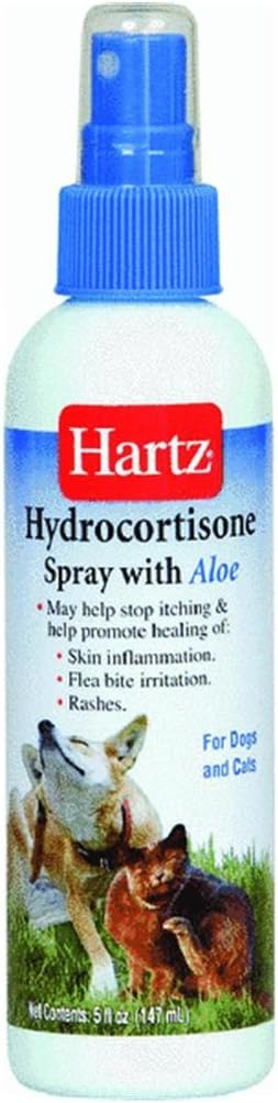 hartz hydrocortisone spray with aloe for dogs and cats