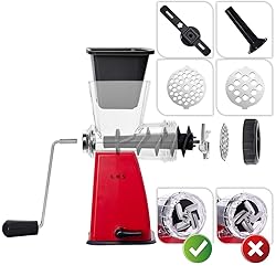 LHS Manual Meat Grinder with Stainless Steel Blades