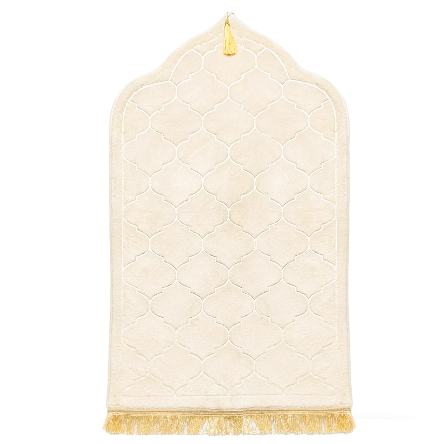 YumSur Prayer Mat Muslim Prayer Rugs Soft Flannel Islamic Prayer Mat Turkish Praying Carpet Large Size Area Rugs Ottoman Blankets Ramadan Gift for Men Women (beige)