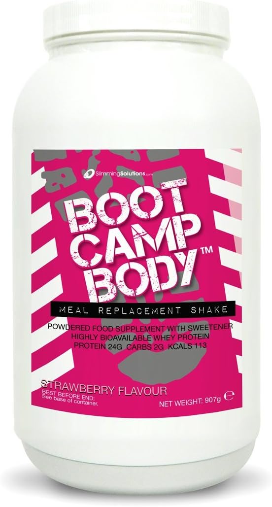 Meal Replacement Protein Powder Shakes For Weight Loss - Strawberry Flavoured Boot Camp Body VLCD drinks