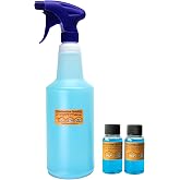 CAROLINACUSTOMCAGES Chlorhexidine Solution 2% Spray Kit, Reptile Disinfectant Cleaning Solution, 32 oz Sprayer with Refills, Chlorhexidine Spray for Reptile Habitats