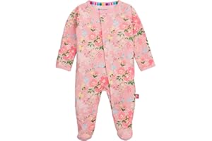 Magnetic Me Girls Modal Magnetic Baby Footie Pajamas | Silky Soft Modal Fabric | Baby Sleepers Available Sizes PRE - 24M