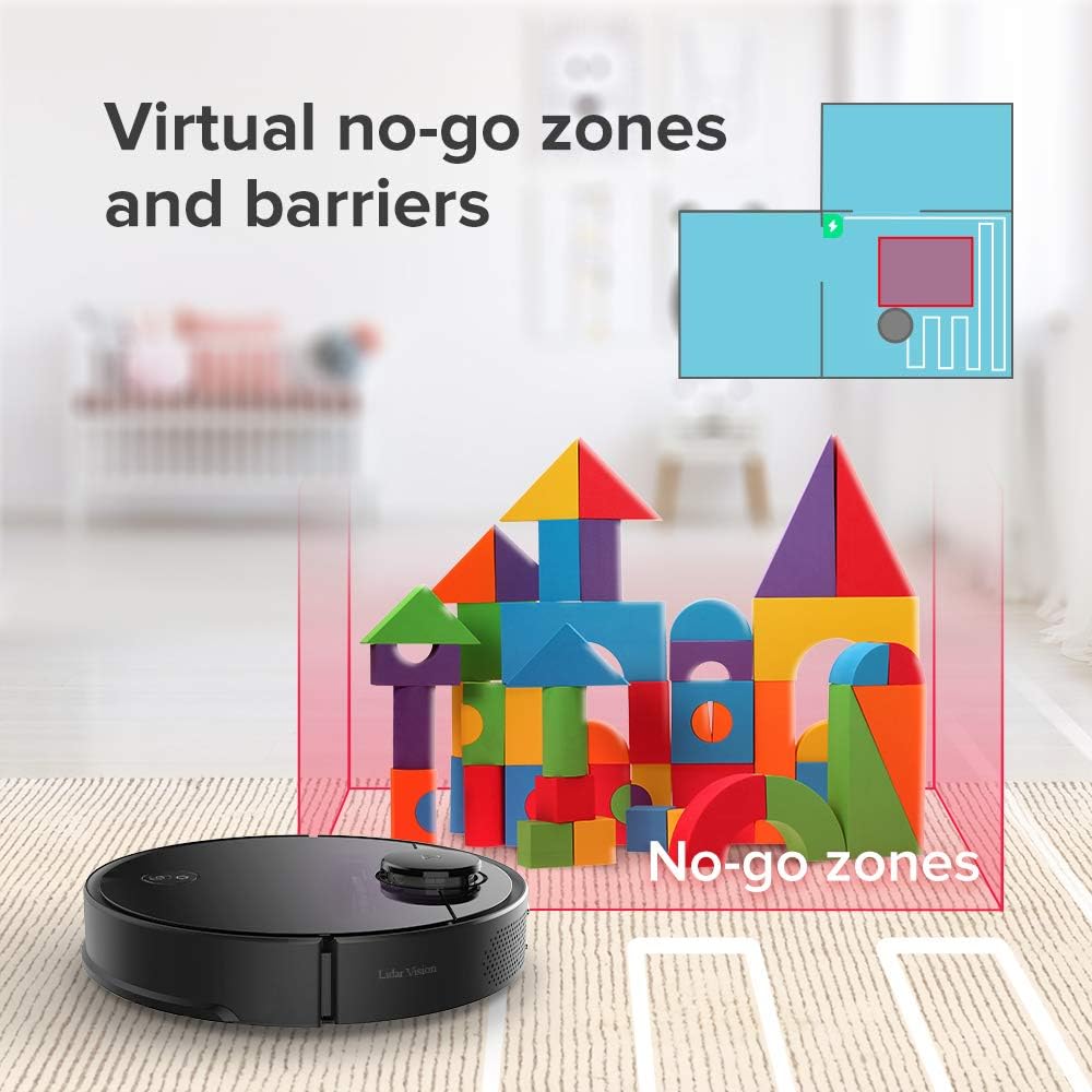 Roborock S4 Robot Vacuum, Precision Navigation, 2000Pa Strong Suction, Robotic Vacuum Cleaner with Mapping, Ideal for Pet Hair, Low-Pile Carpets & Most Floor Types -