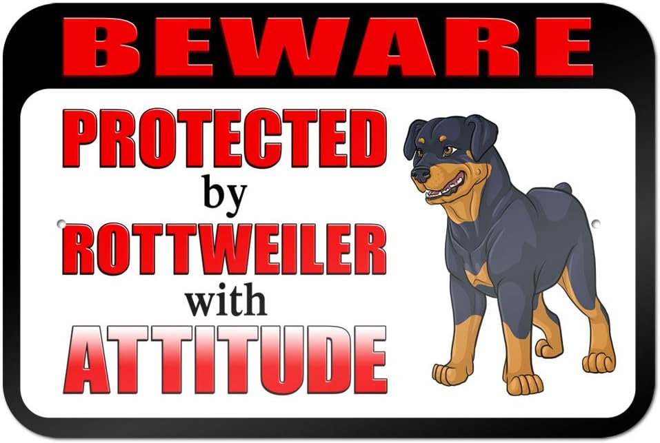 beware of dog sign rottweiler