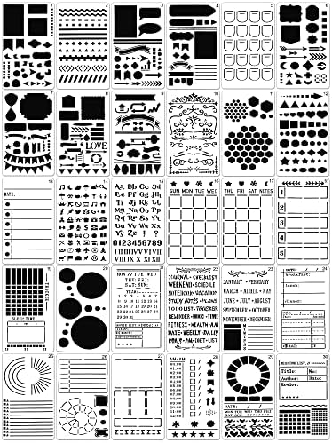 30 Pcs Journal Stencils Planner Stencils Plastic Ultimate Productivity ...
