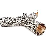 PAWZ Road Leopard Print Cat Tunnel Crinkly Sounds 3 Ways Fun Tunnel Collapsible